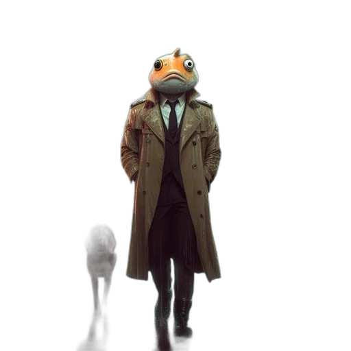 jacket, animal, creature, staff transparent PNG cut-out
