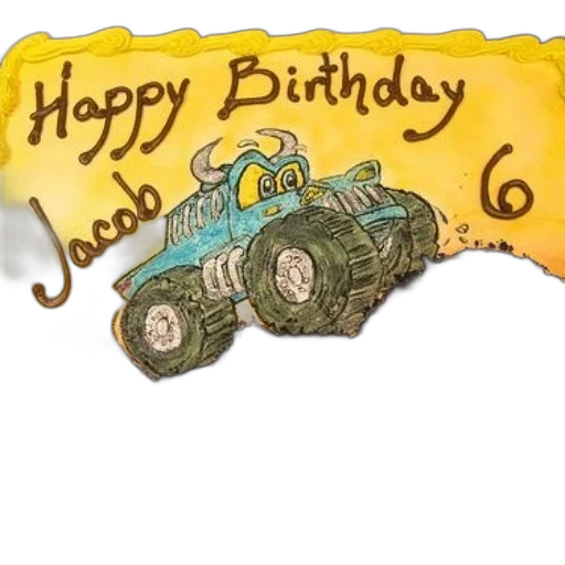 birthday, cake, blue, monster transparent PNG cut-out