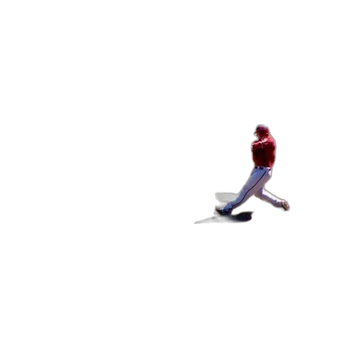 pixel art, baseball, player, red transparent PNG cut-out