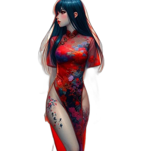 dress, fantasy art, concept art, anime transparent PNG cut-out