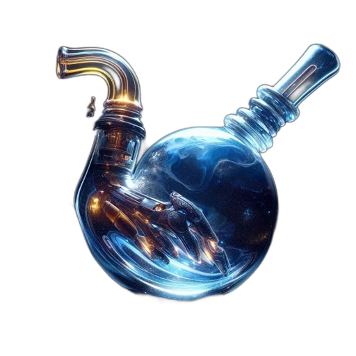 bottle, weapon, 3d render, concept art transparent PNG cut-out