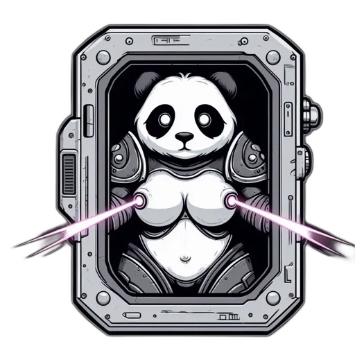 robot, concept art, cyberpunk, pixel art transparent PNG cut-out