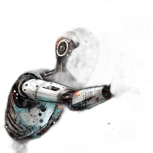 robot, weapon, staff, sword transparent PNG cut-out