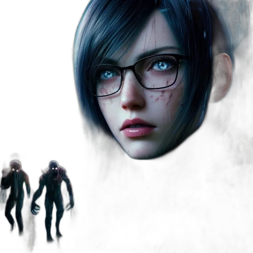 face, mask, concept art, photorealistic transparent PNG cut-out