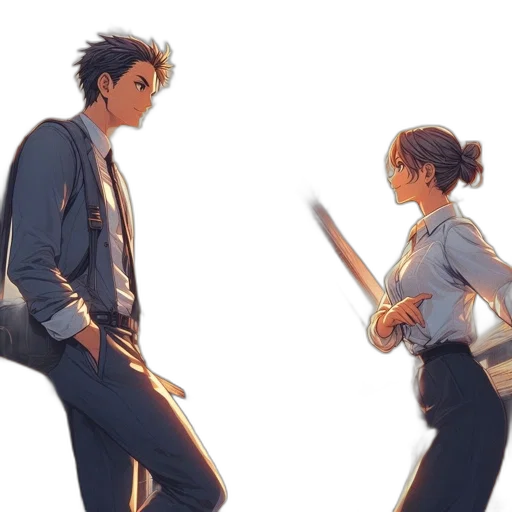 concept art, anime, comic book art, pixel art transparent PNG cut-out