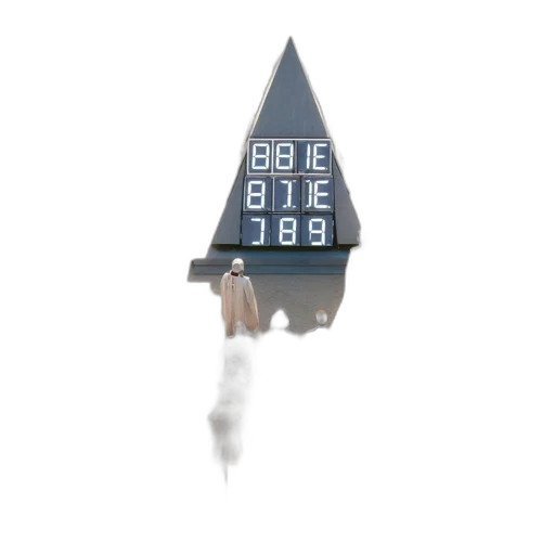 umbrella, staff, building, robot transparent PNG cut-out
