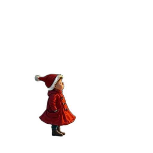 dress, hat, robot, staff transparent PNG cut-out