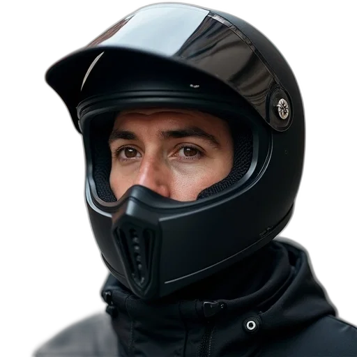 face, mask, jacket, hat transparent PNG cut-out
