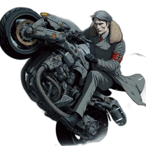 jacket, weapon, car, concept art transparent PNG cut-out