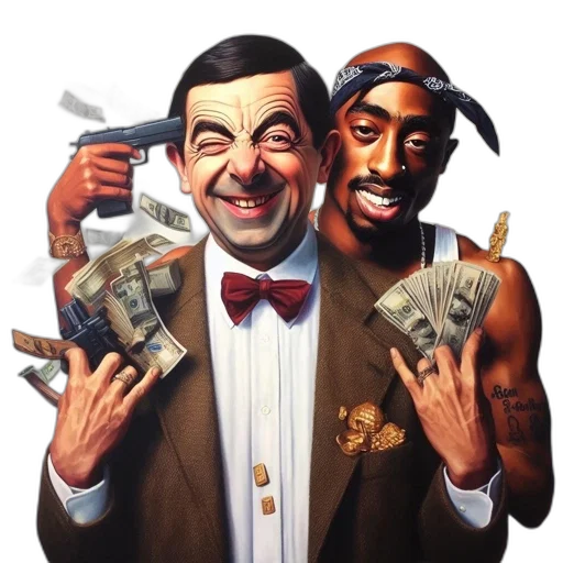 concept art, cartoon, two, men transparent PNG cut-out