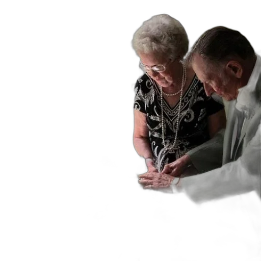 staff, elderly, couple, cuts transparent PNG cut-out