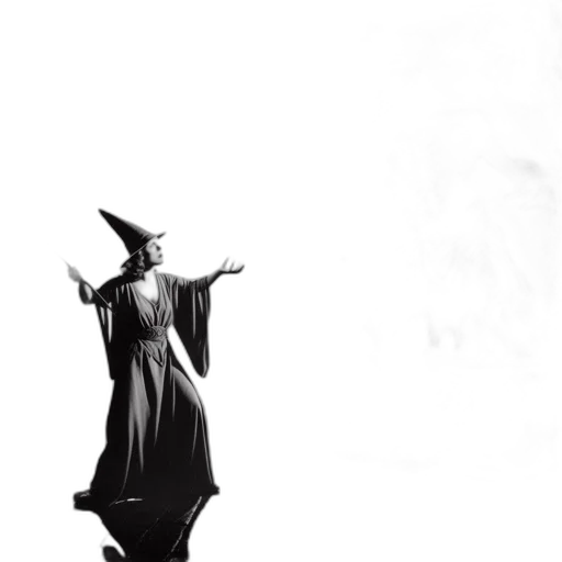 dress, staff, hat, sword transparent PNG cut-out