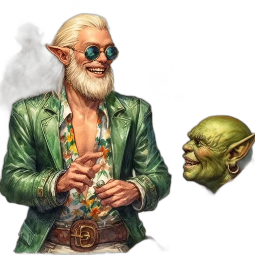 concept art, fantasy art, comic book art, green transparent PNG cut-out