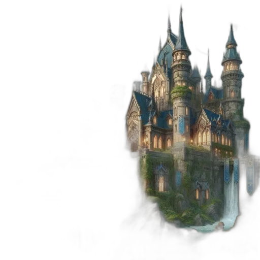 building, crown, concept art, fantasy art transparent PNG cut-out