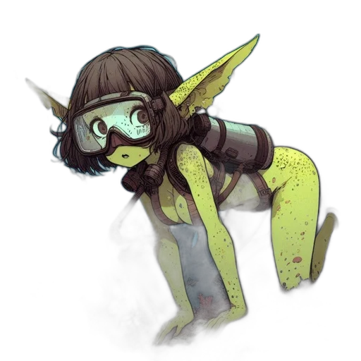 creature, staff, dragon, robot transparent PNG cut-out