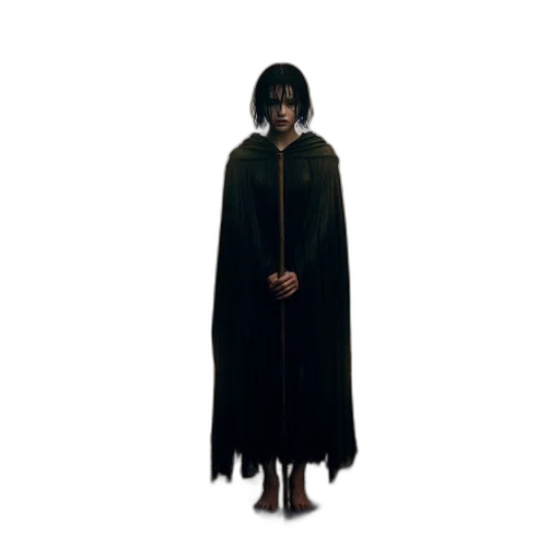 dress, jacket, staff, umbrella transparent PNG cut-out