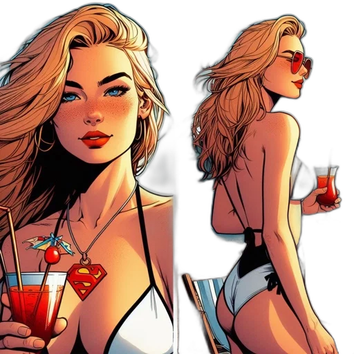 comic book art, cartoon, concept art, photorealistic transparent PNG cut-out