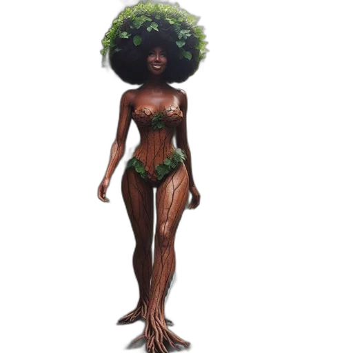 hair, tree, dress, crown transparent PNG cut-out