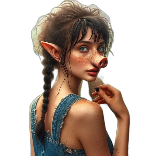 face, dress, dragon, jewelry transparent PNG cut-out
