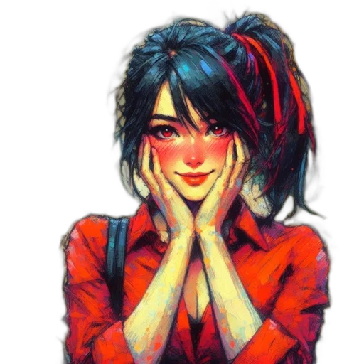 face, mask, dress, anime transparent PNG cut-out