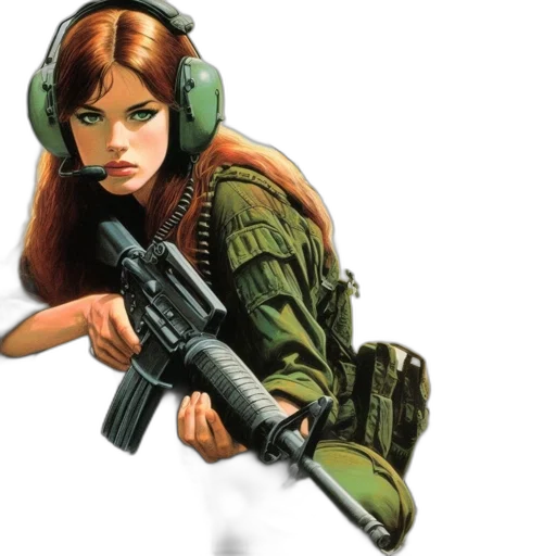 weapon, comic book art, concept art, photorealistic transparent PNG cut-out