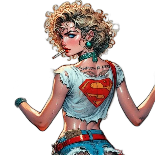comic book art, concept art, fantasy art, cartoon transparent PNG cut-out