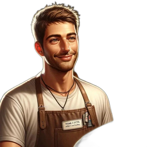 staff, face, photorealistic, concept art transparent PNG cut-out