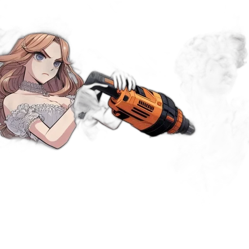 weapon, hair, anime, concept art transparent PNG cut-out
