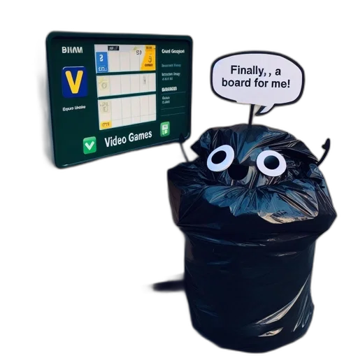 robot, animated, trash, bin transparent PNG cut-out