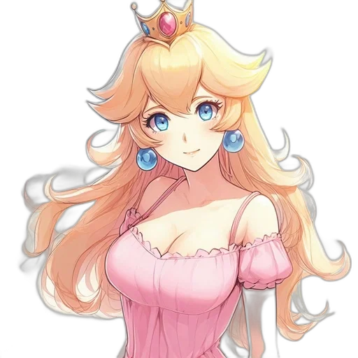 crown, dress, anime, pixel art transparent PNG cut-out
