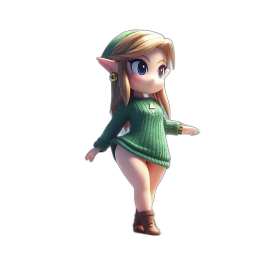 dress, creature, staff, animal transparent PNG cut-out