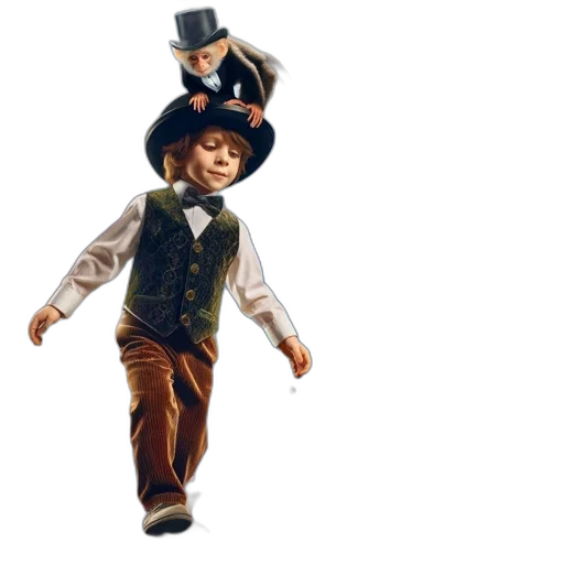 hat, staff, concept art, 3d render transparent PNG cut-out