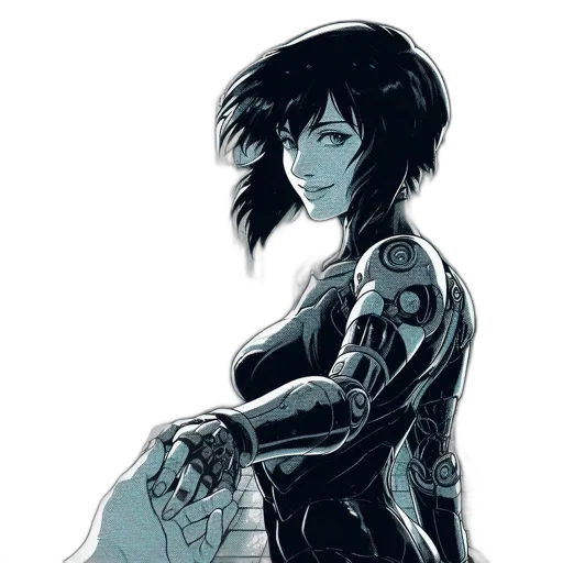 robot, dress, jacket, weapon transparent PNG cut-out
