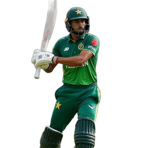 pakistan, batsman, action, during transparent PNG cut-out