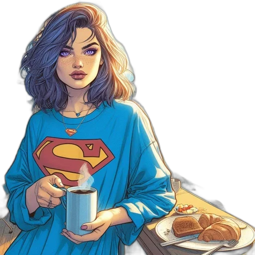 comic book art, concept art, cartoon, fantasy art transparent PNG cut-out