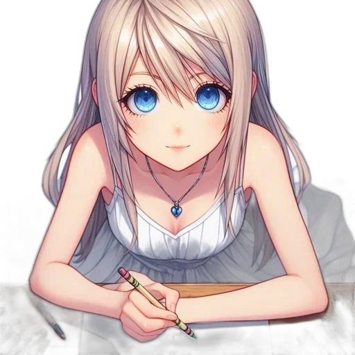 face, dress, staff, jewelry transparent PNG cut-out