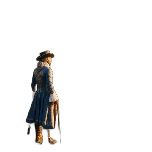 hat, jacket, staff, dress transparent PNG cut-out