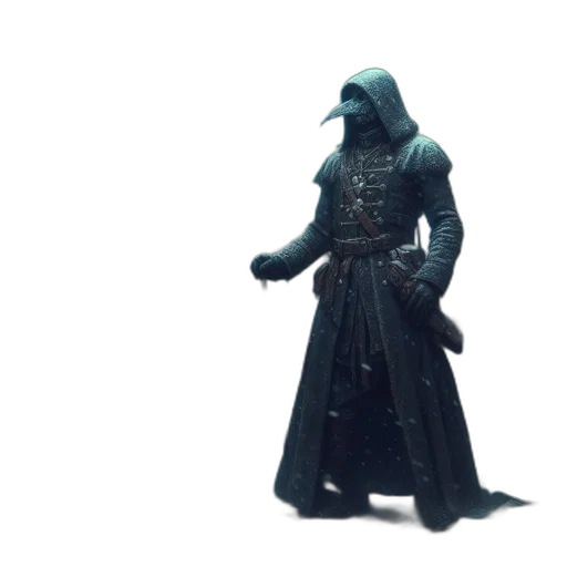 staff, sword, jacket, 3d render transparent PNG cut-out