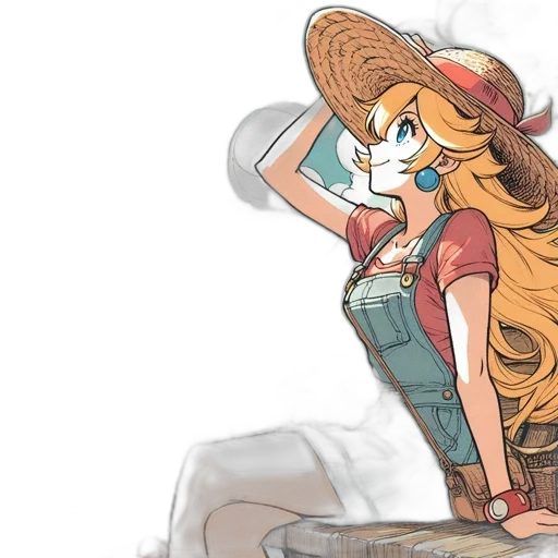 dress, hat, concept art, cartoon transparent PNG cut-out