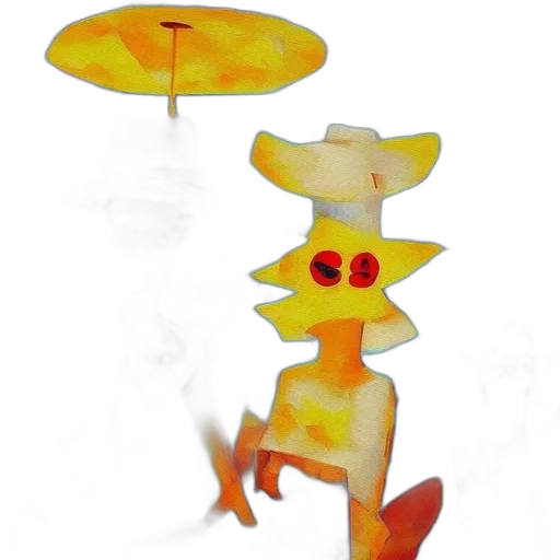umbrella, hat, staff, food transparent PNG cut-out