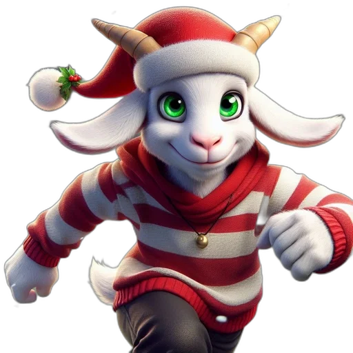 hat, staff, creature, 3d render transparent PNG cut-out
