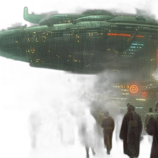 concept art, cyberpunk, fantasy art, 3d render transparent PNG cut-out