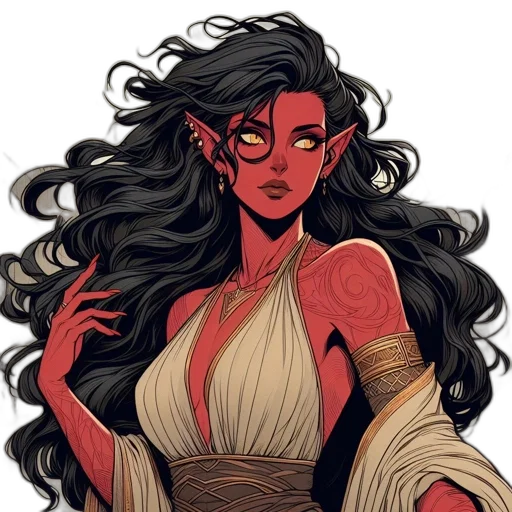 dress, dragon, fantasy art, comic book art transparent PNG cut-out