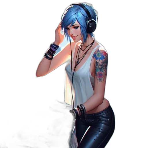 robot, jacket, dress, cyberpunk transparent PNG cut-out