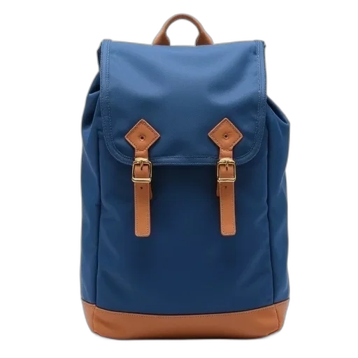 3d render, blue, college, backpack transparent PNG cut-out