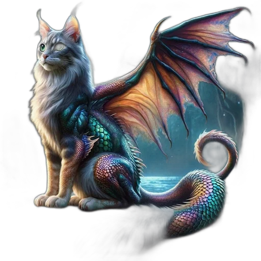 dragon, creature, animal, staff transparent PNG cut-out