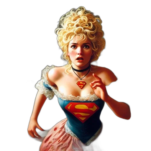 dress, comic book art, fantasy art, photorealistic transparent PNG cut-out