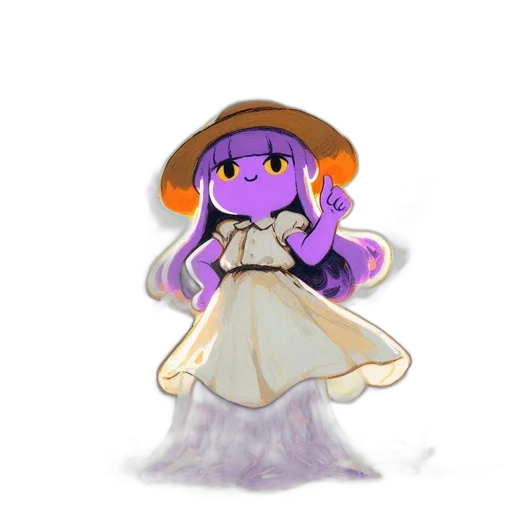 staff, hat, dress, flower transparent PNG cut-out