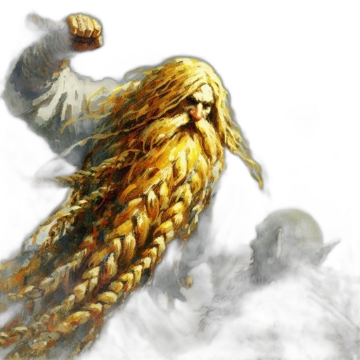dragon, hair, sword, weapon transparent PNG cut-out