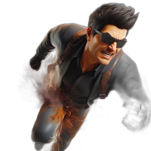 comic book art, concept art, 3d render, cartoon transparent PNG cut-out